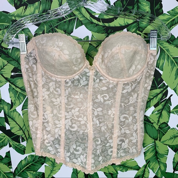 Vintage Carnival Bustier Corset 36B Underwire Long Line Backless Bra USA Made - Picture 4 of 8